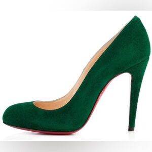 Christian Louboutin Burgundy Suede Ron Ron Pumps Size 37.5